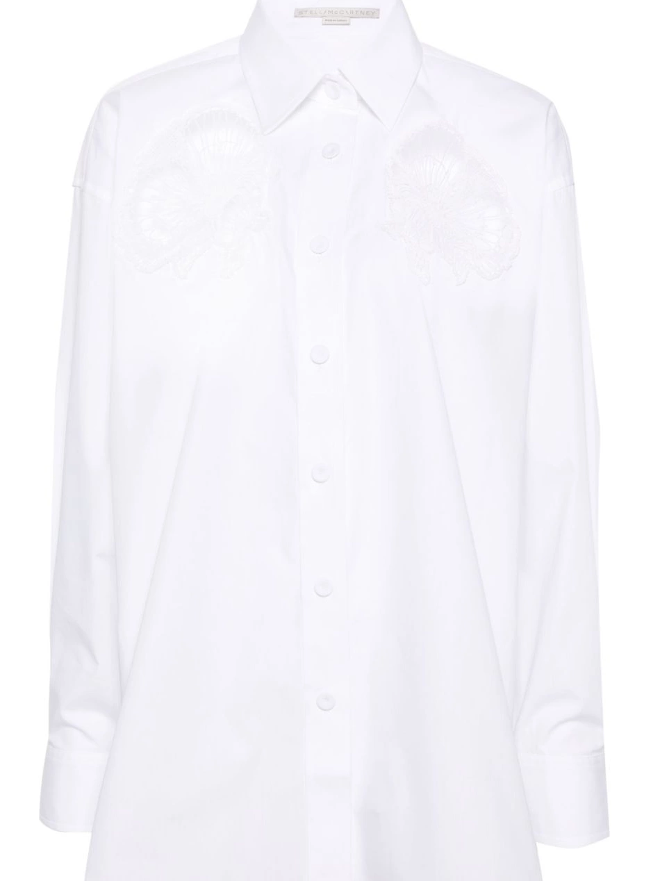 Affordable cotton Women McCartney shirt detailed Stella broderie-anglaise 0805